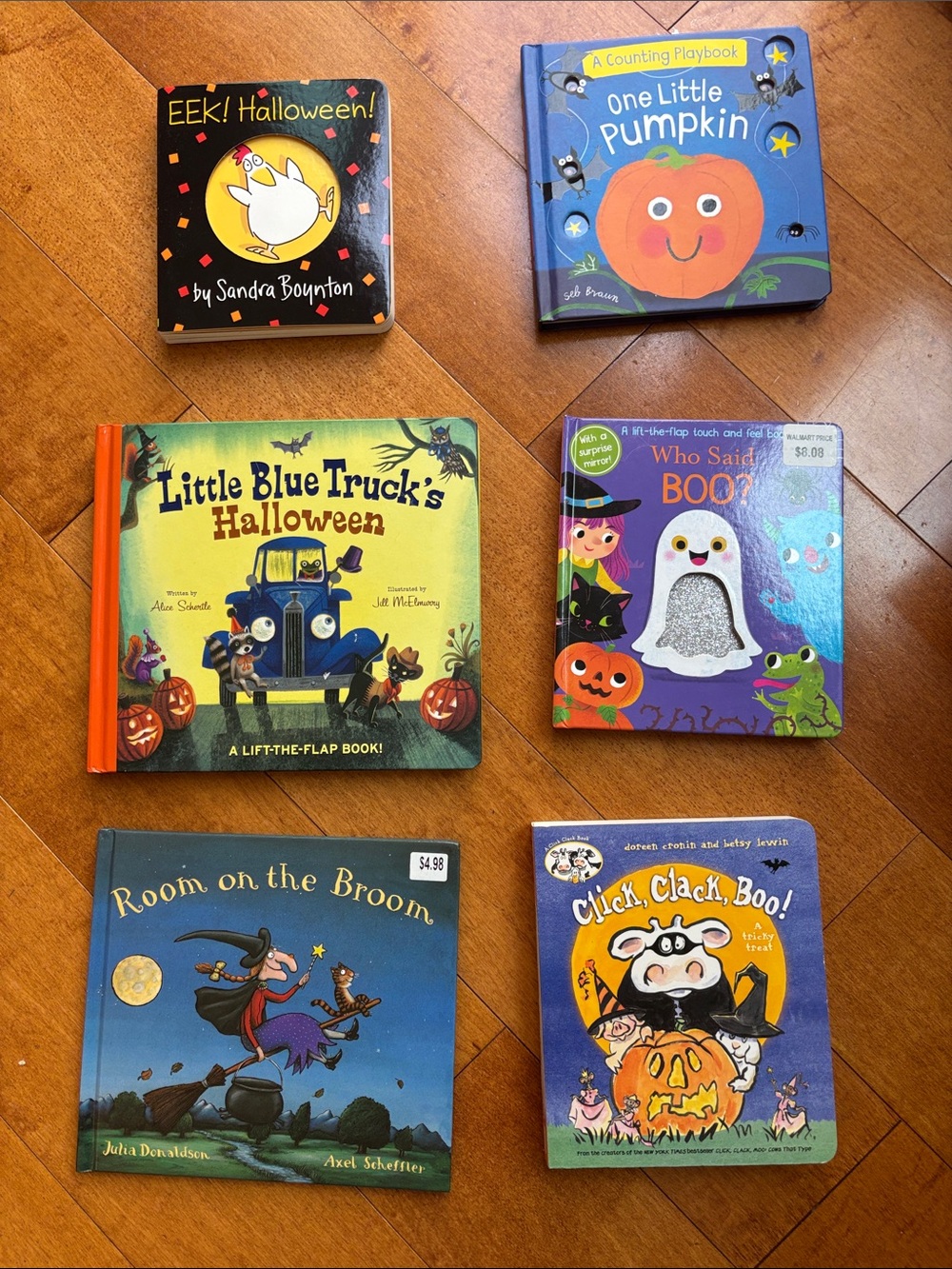 6 NEW Kids Halloween books- Room on the Broom and Little Blue Truck plus more!